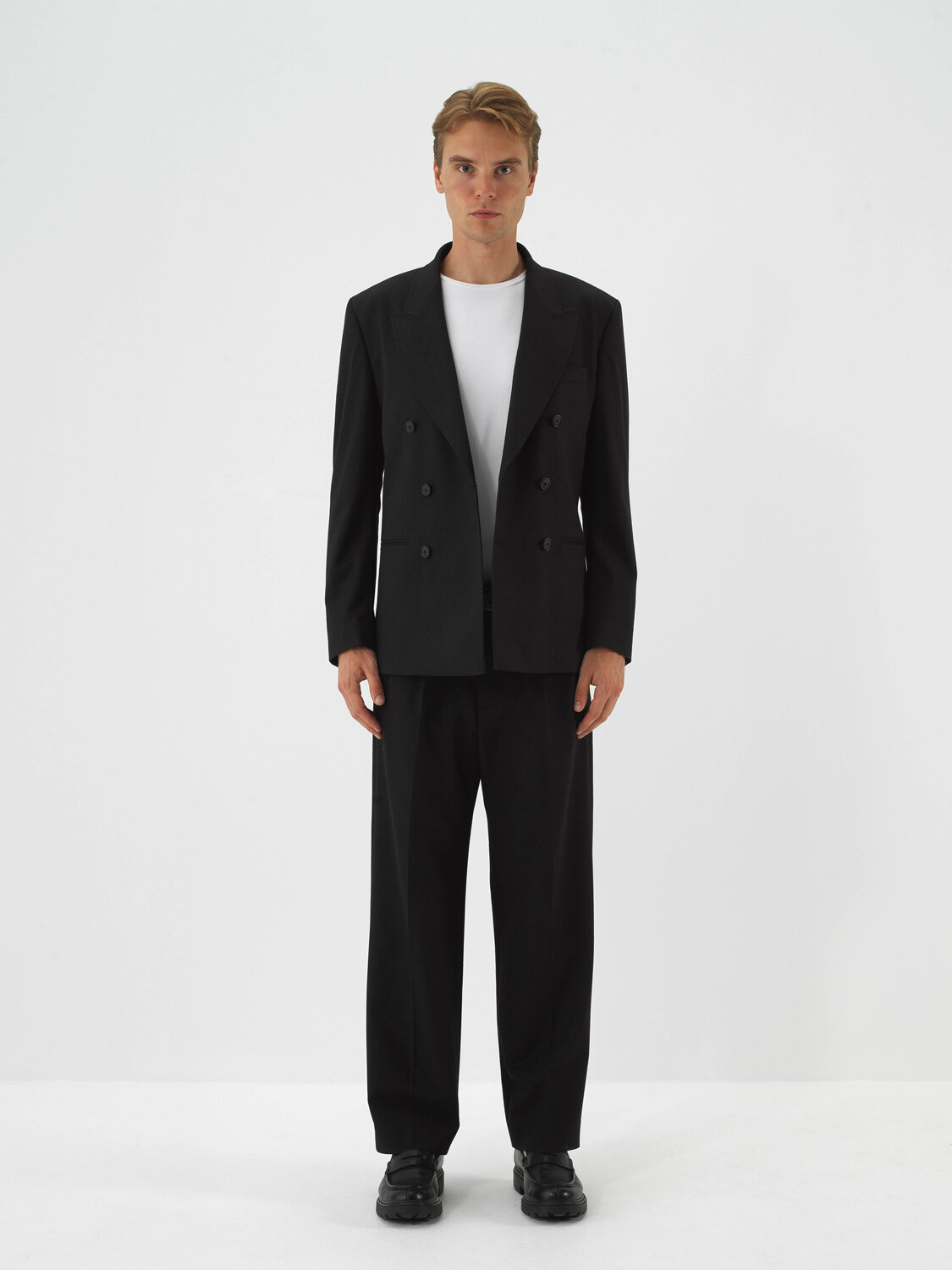 Siyah Esnek Dokulu Regular Fit Ceket - Xint