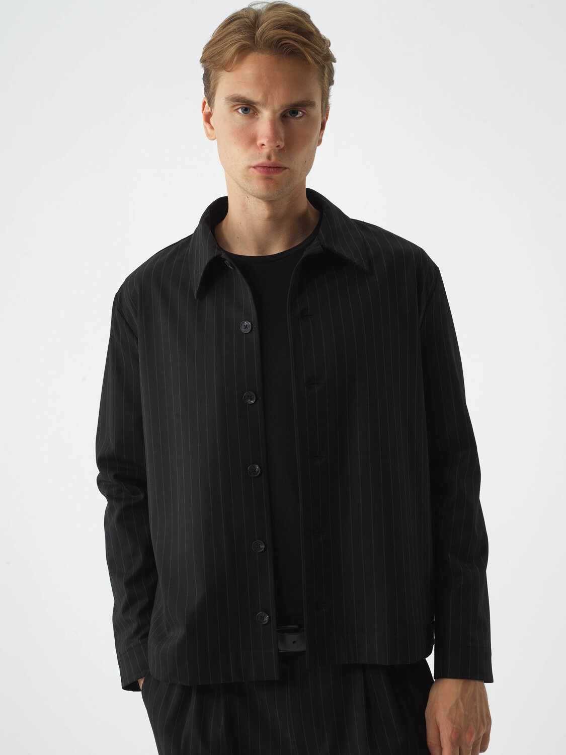 Siyah Esnek Dokulu Regular Fit Ceket - Xint