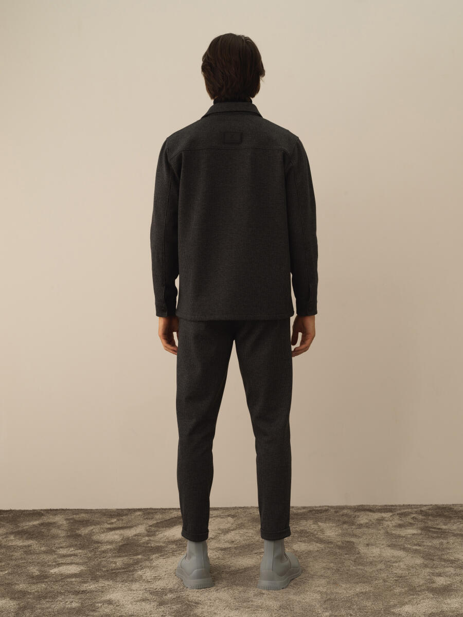 Siyah Regular Fit Pamuklu Ceket - 5