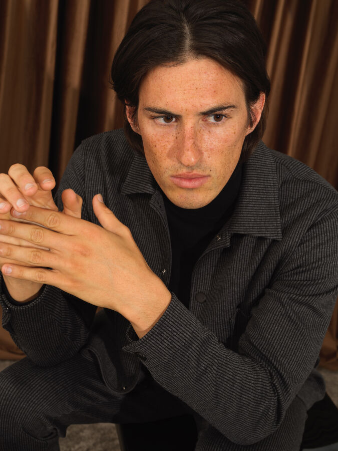 Siyah Pamuk Dokulu Regular Fit Ceket - Xint