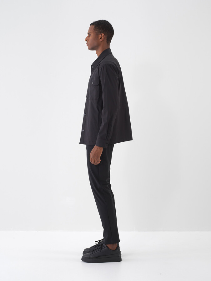 Siyah Formunu Koruyan Regular Fit Ceket - 4