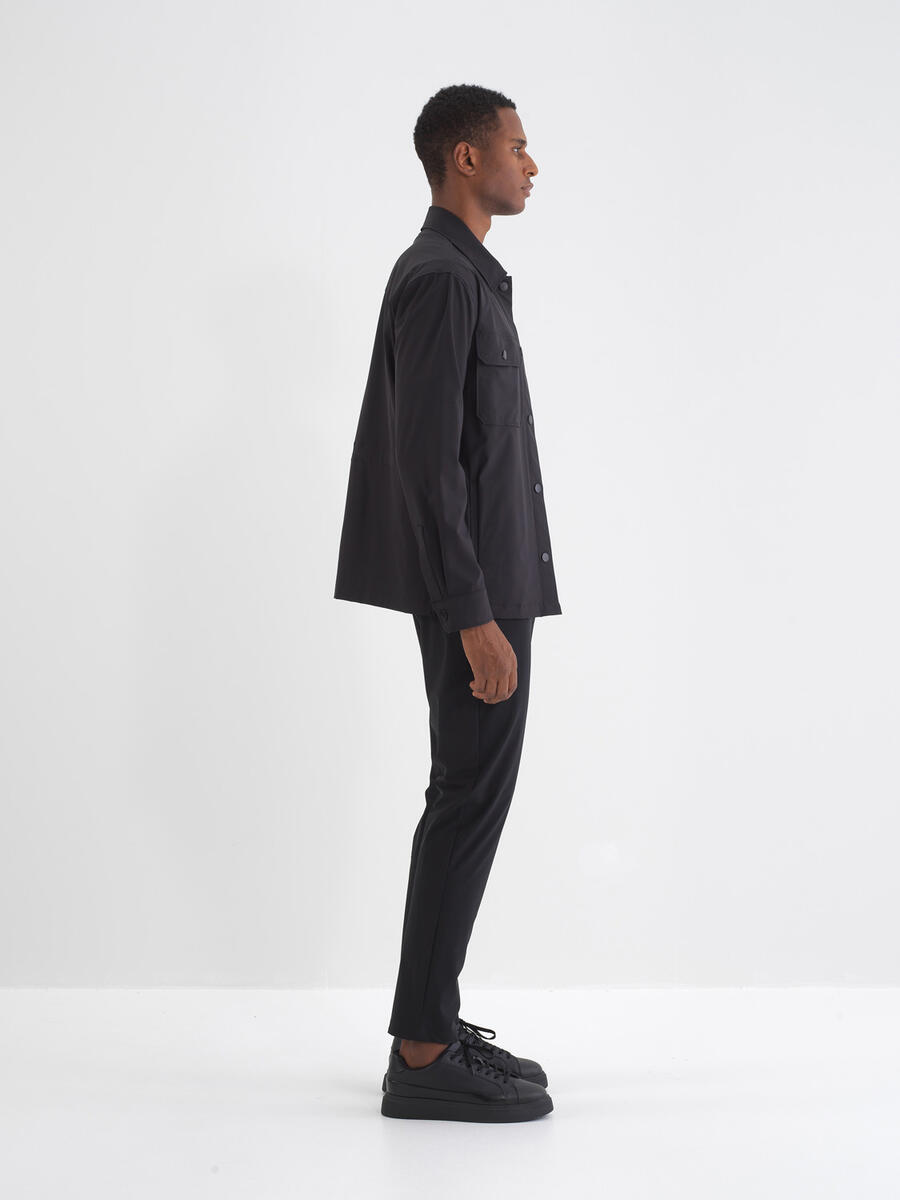 Siyah Formunu Koruyan Regular Fit Ceket (3)