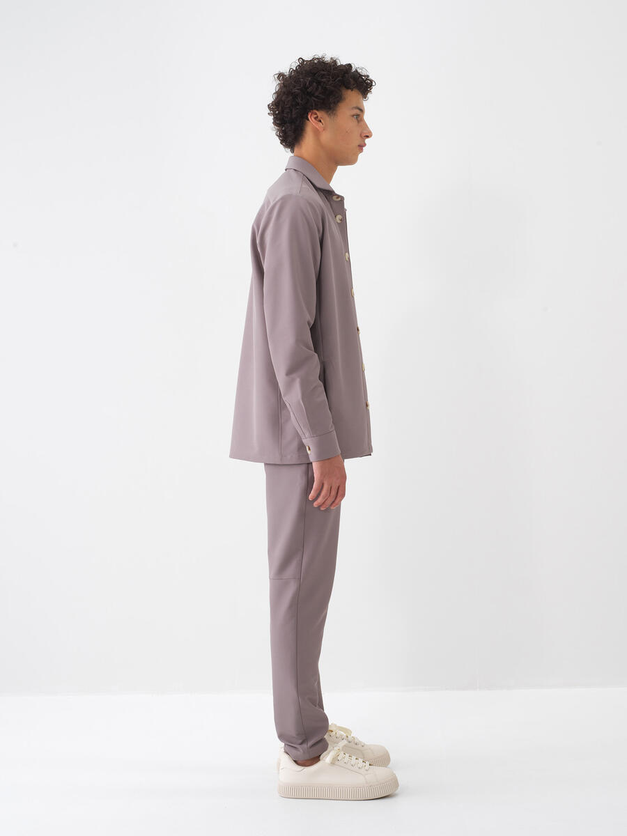 Taş Rengi Doğal Dökümlü Slim Fit Ceket (3)
