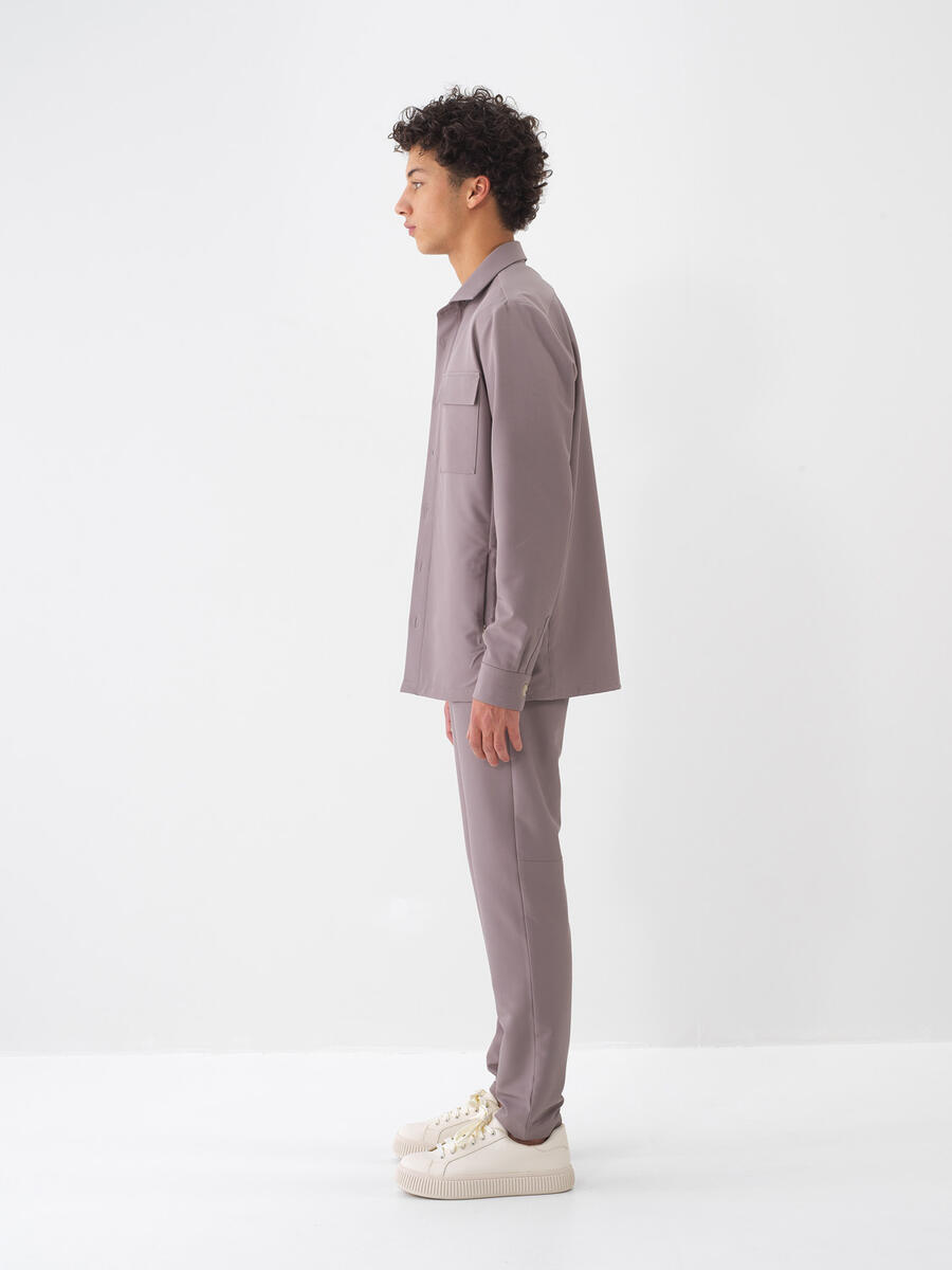 Taş Rengi Doğal Dökümlü Slim Fit Ceket (4)