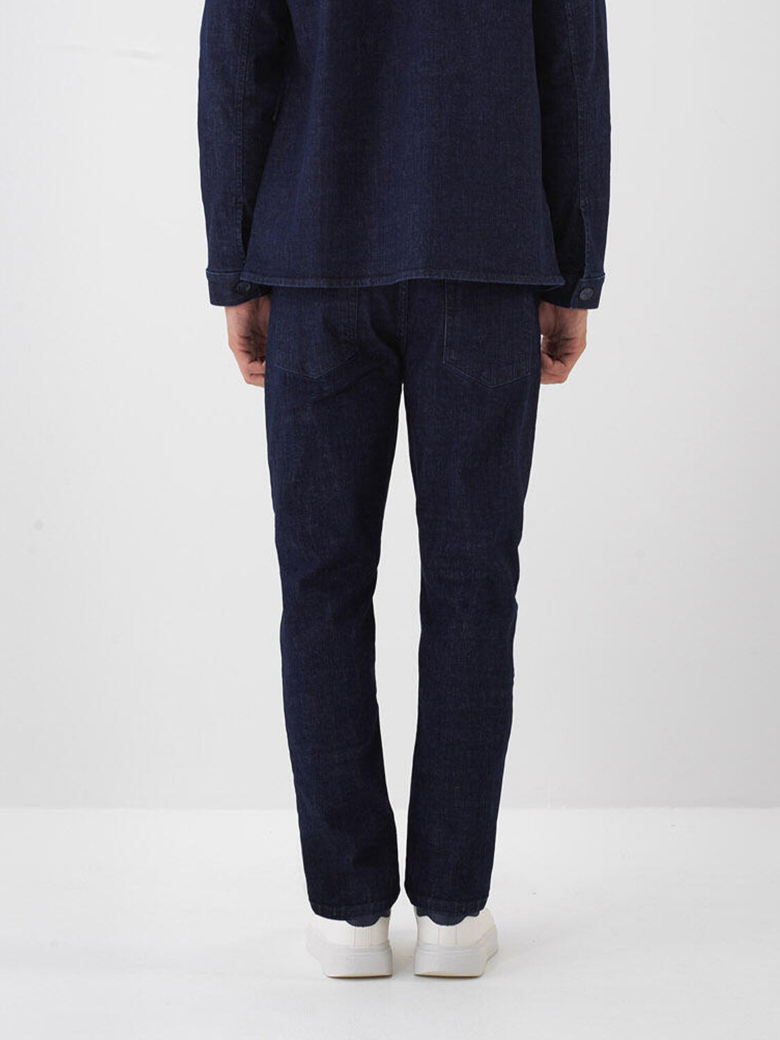 Lacivert Pamuk Dokulu Slim Fit Denim Pantolon - Xint