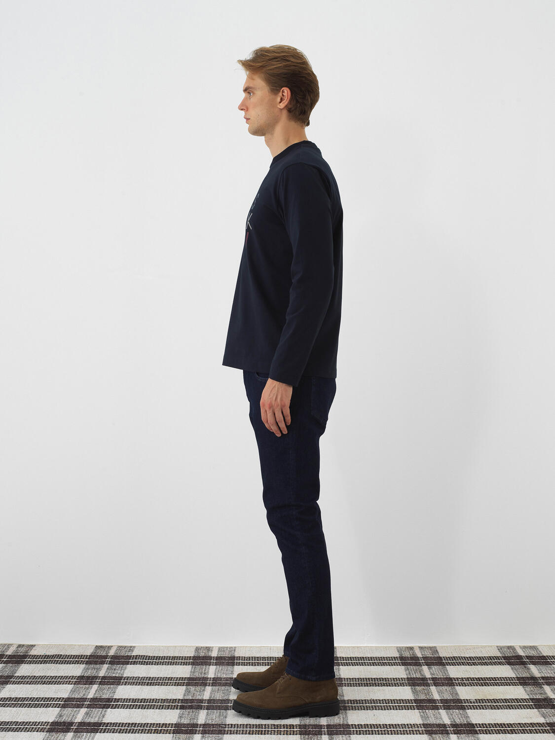 Lacivert Pamuk Dokulu Slim Fit Denim Pantolon - 6