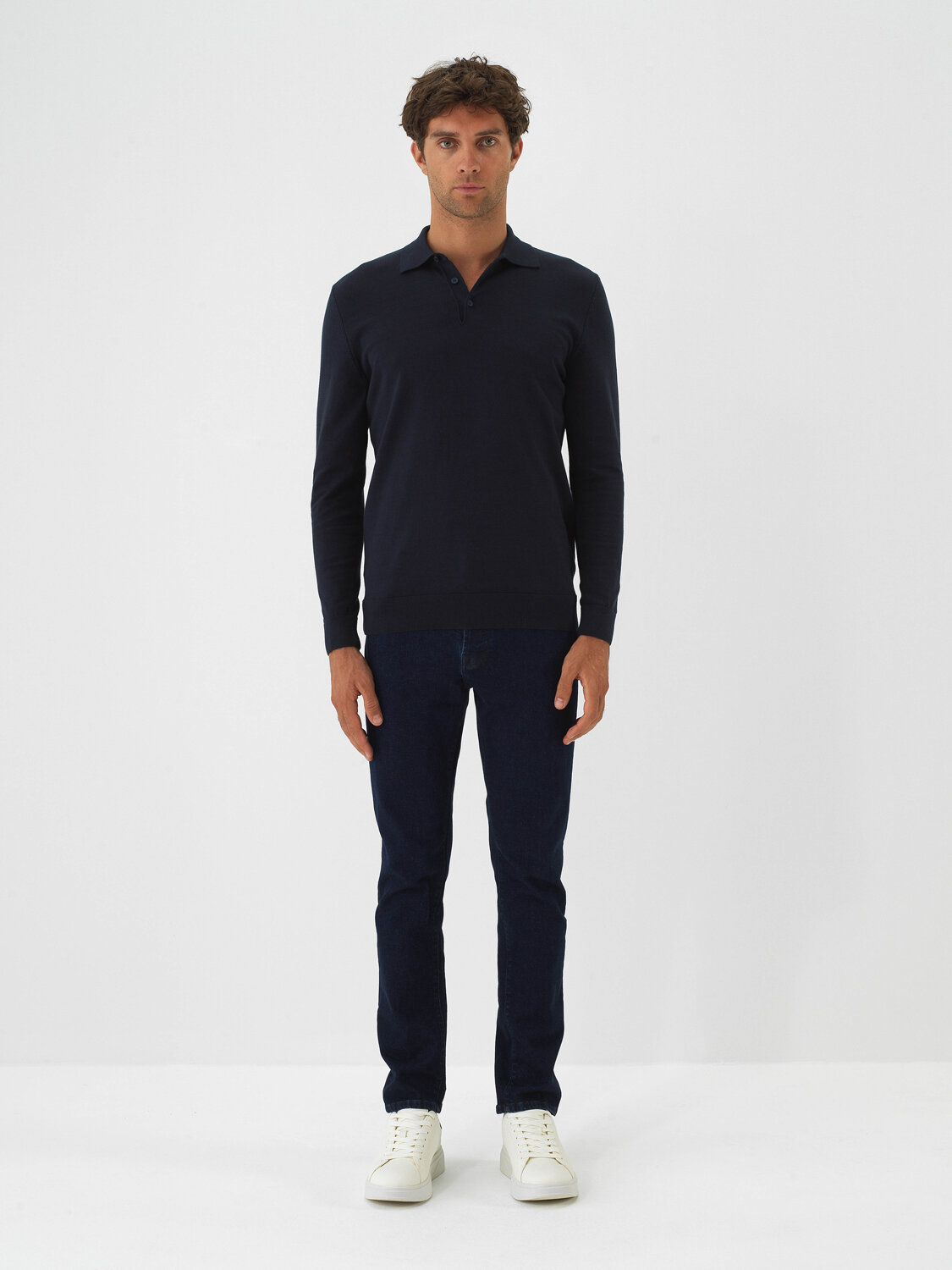 Lacivert Slim Fit Pamuklu Denim Pantolon (1)