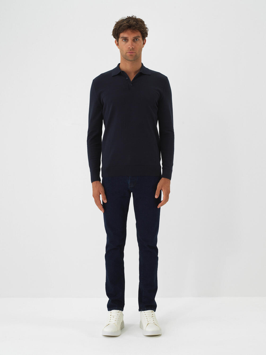 Lacivert Slim Fit Pamuklu Denim Pantolon - 2