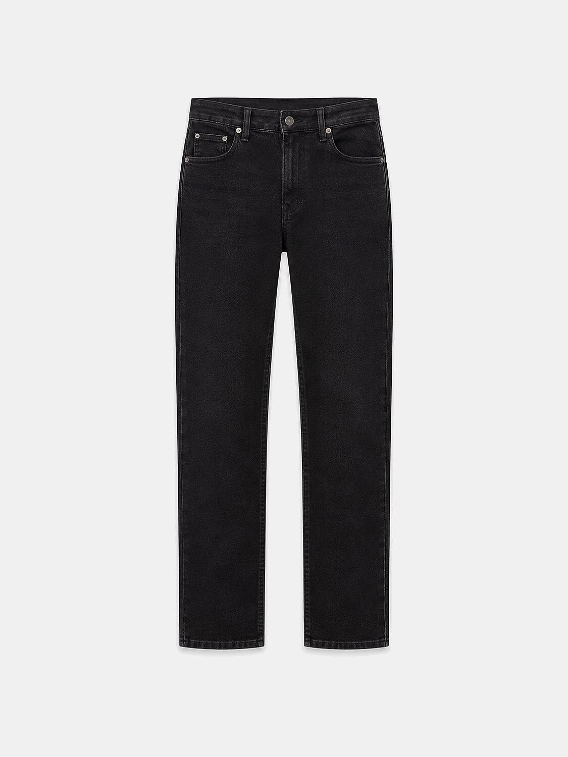 Siyah Slim Fit Pamuklu Denim Pantolon - 1