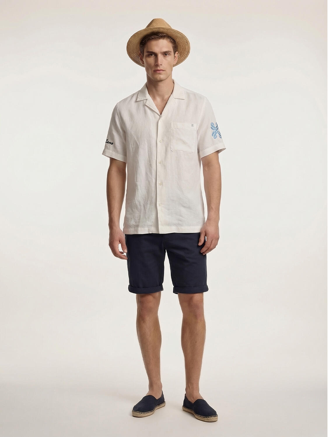 Beyaz %100 Keten Regular Fit Gömlek - 2