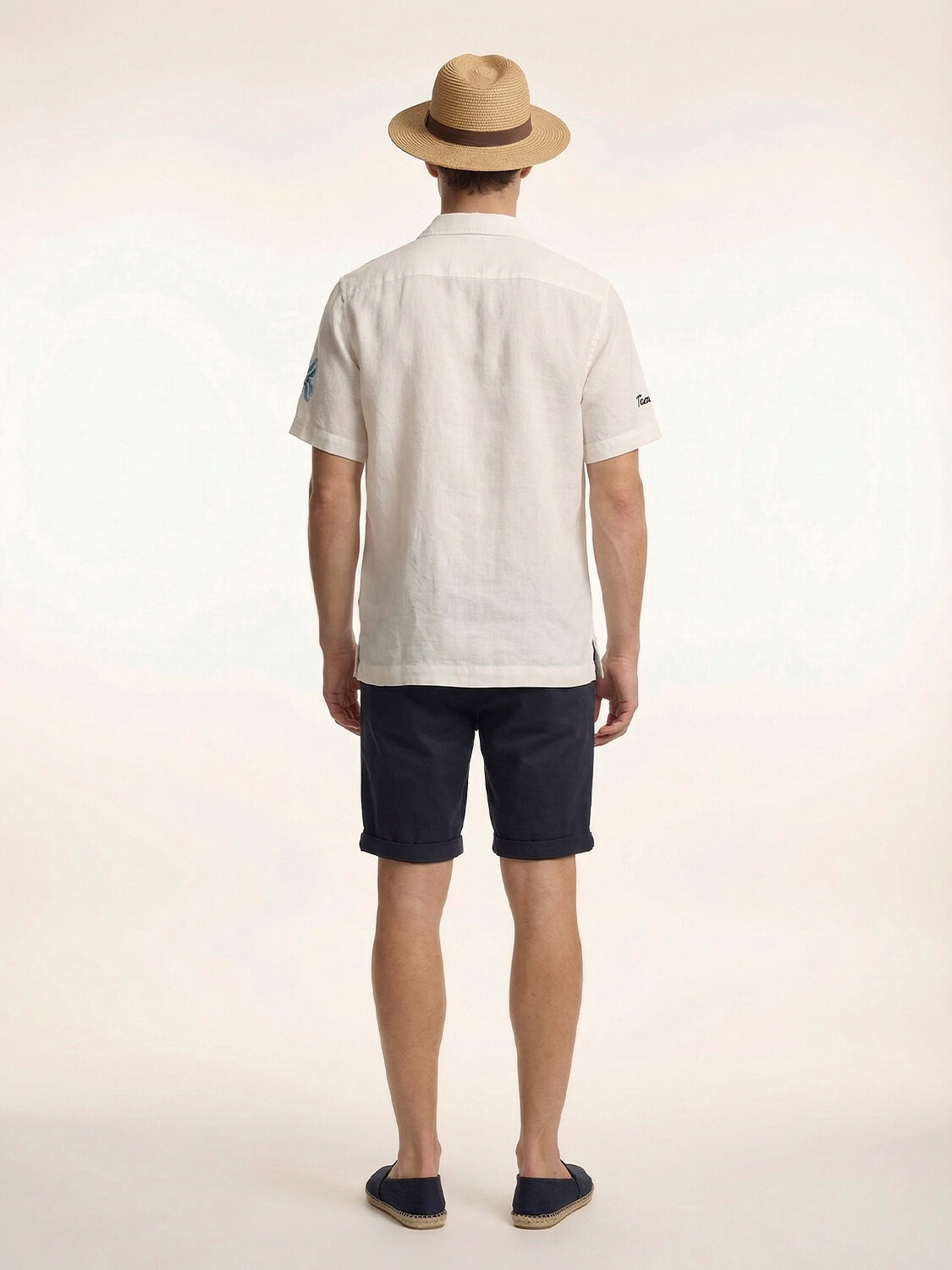 Beyaz %100 Keten Regular Fit Gömlek - 4