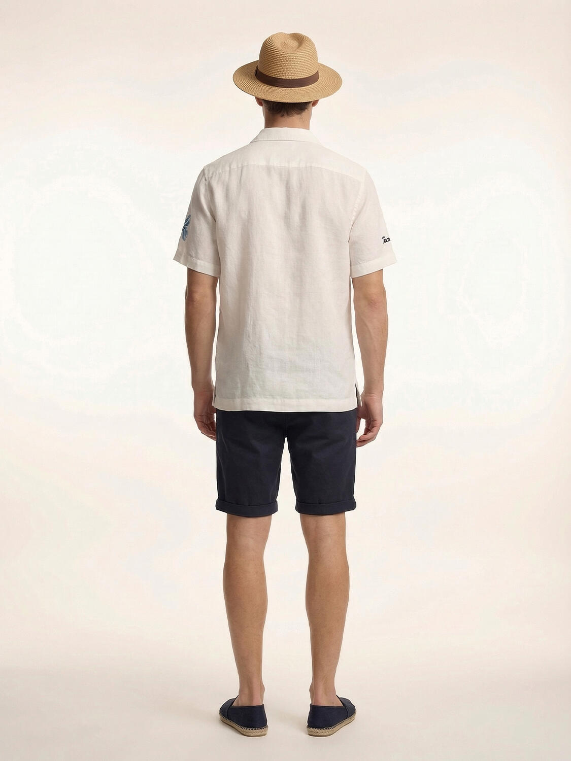 Beyaz %100 Keten Regular Fit Gömlek - 4