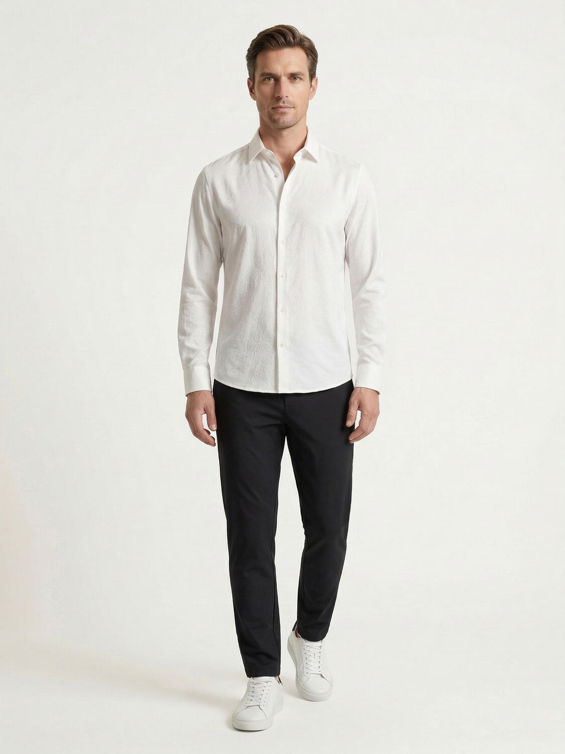 Beyaz Modal Karışımlı Regular Fit Gömlek - 2
