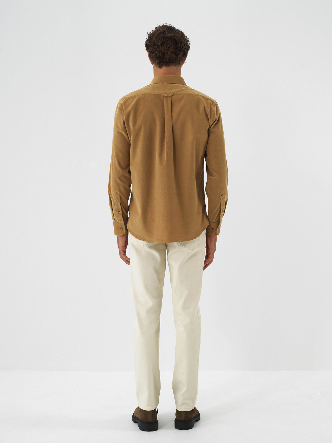 Camel Lüks Dokulu Soft Kadife Regular Fit Gömlek - Xint