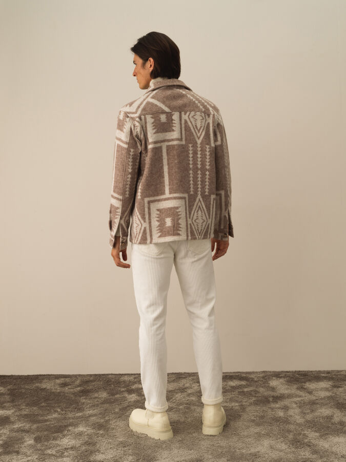 Camel Pamuk Dokulu Regular Fit Gömlek - Xint