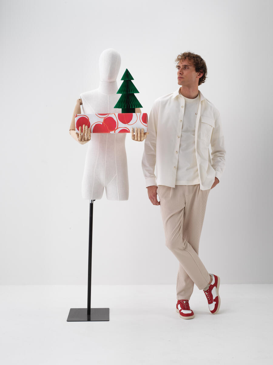 Ekru Pamuk Dokulu Regular Fit Gömlek Ceket