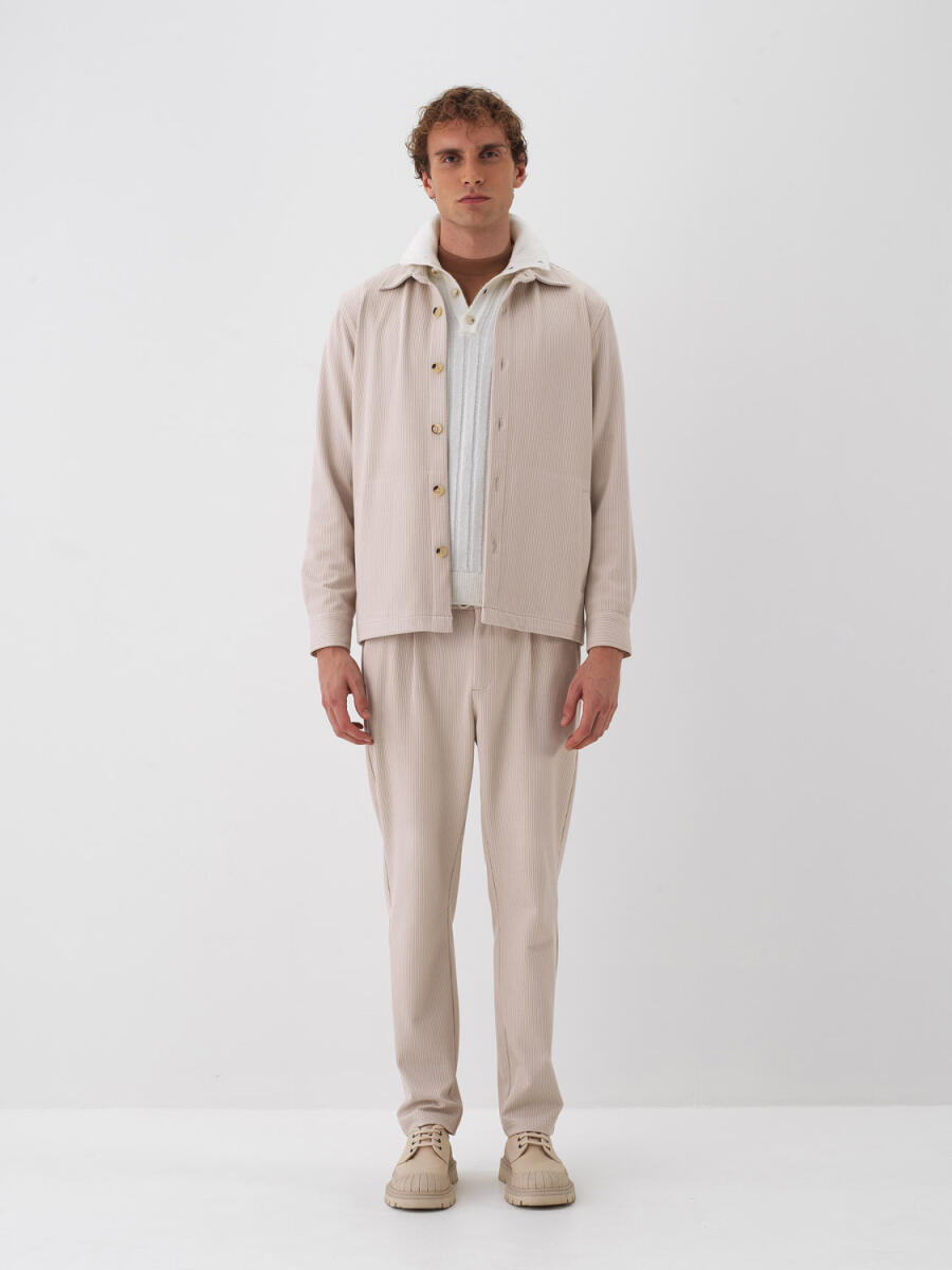 Çizgili Gömlek Ceket - 2