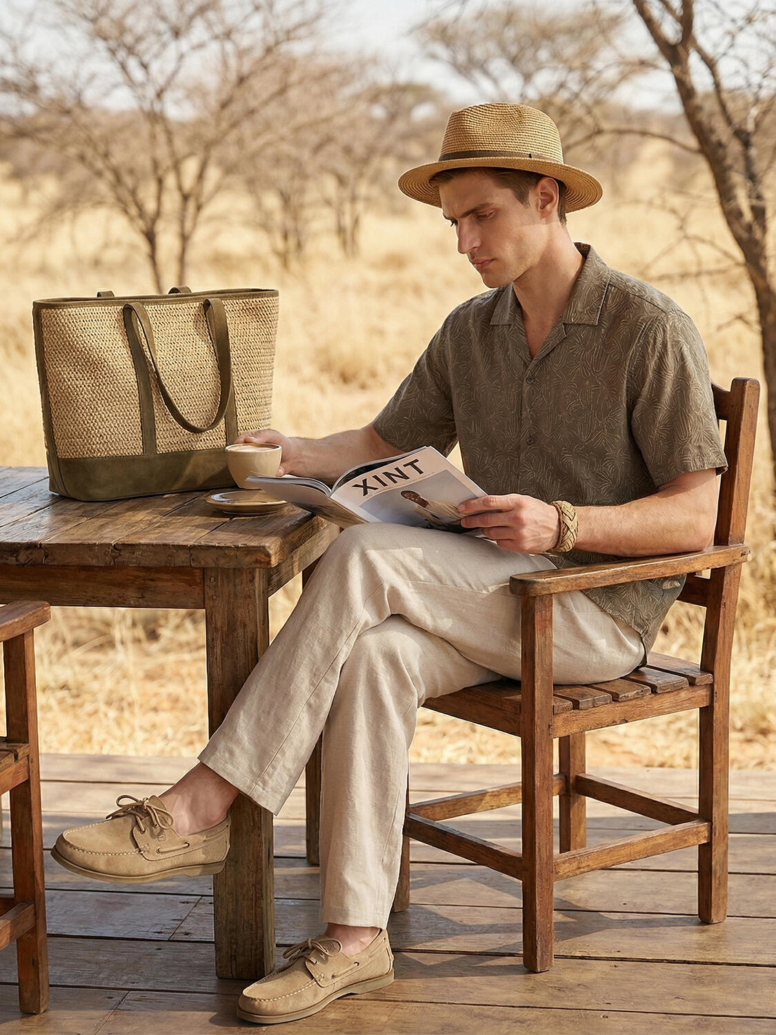 Haki Pamuk Dokulu Regular Fit Gömlek - 1