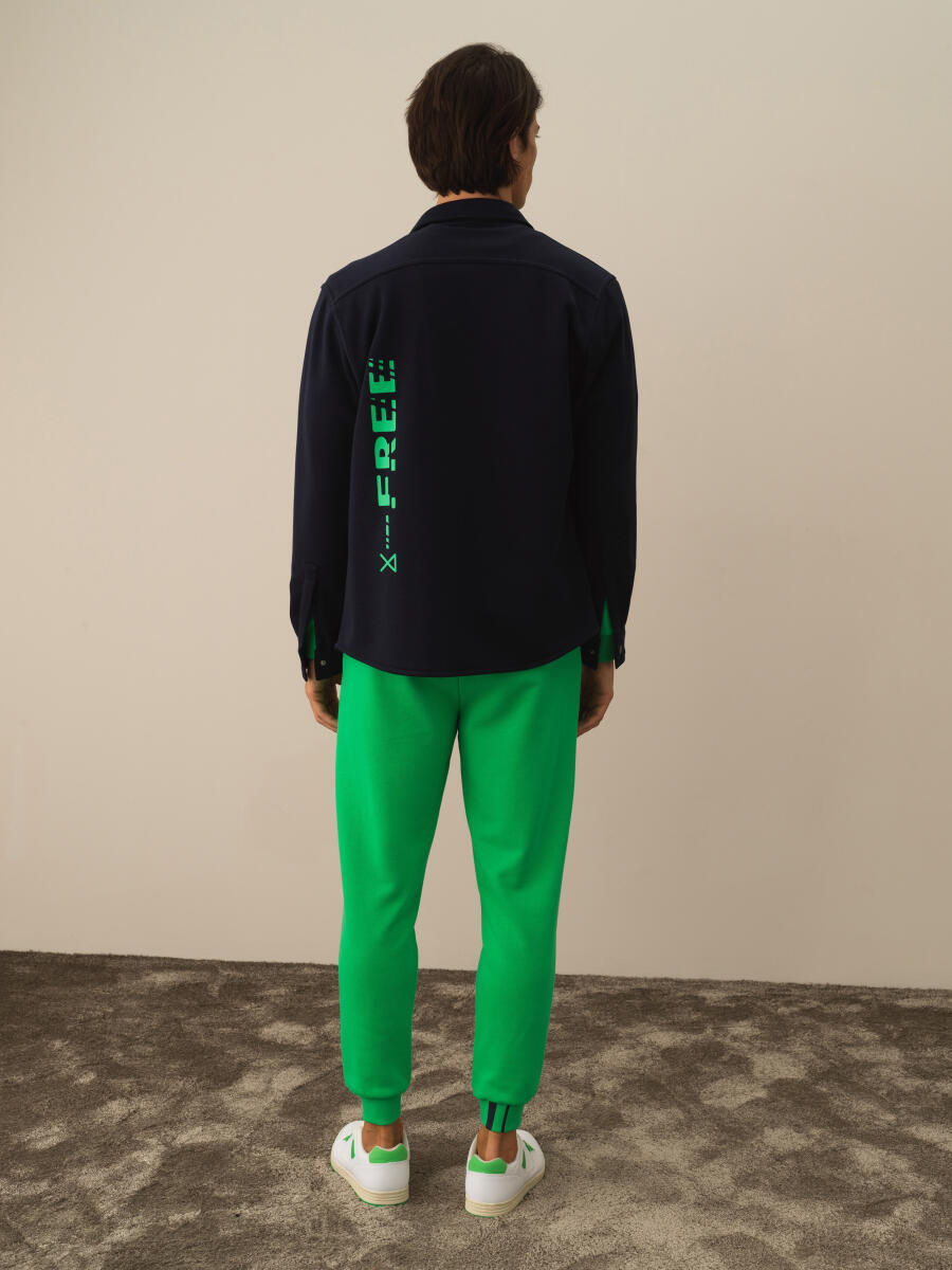 Lacivert Pamuk Dokulu Regular Fit Gömlek - 4