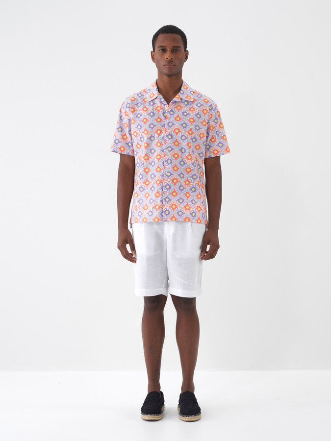 Lila Pamuk Dokulu Regular Fit Gömlek (1)