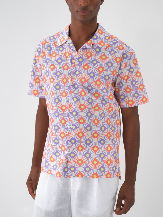 Lila Pamuk Dokulu Regular Fit Gömlek