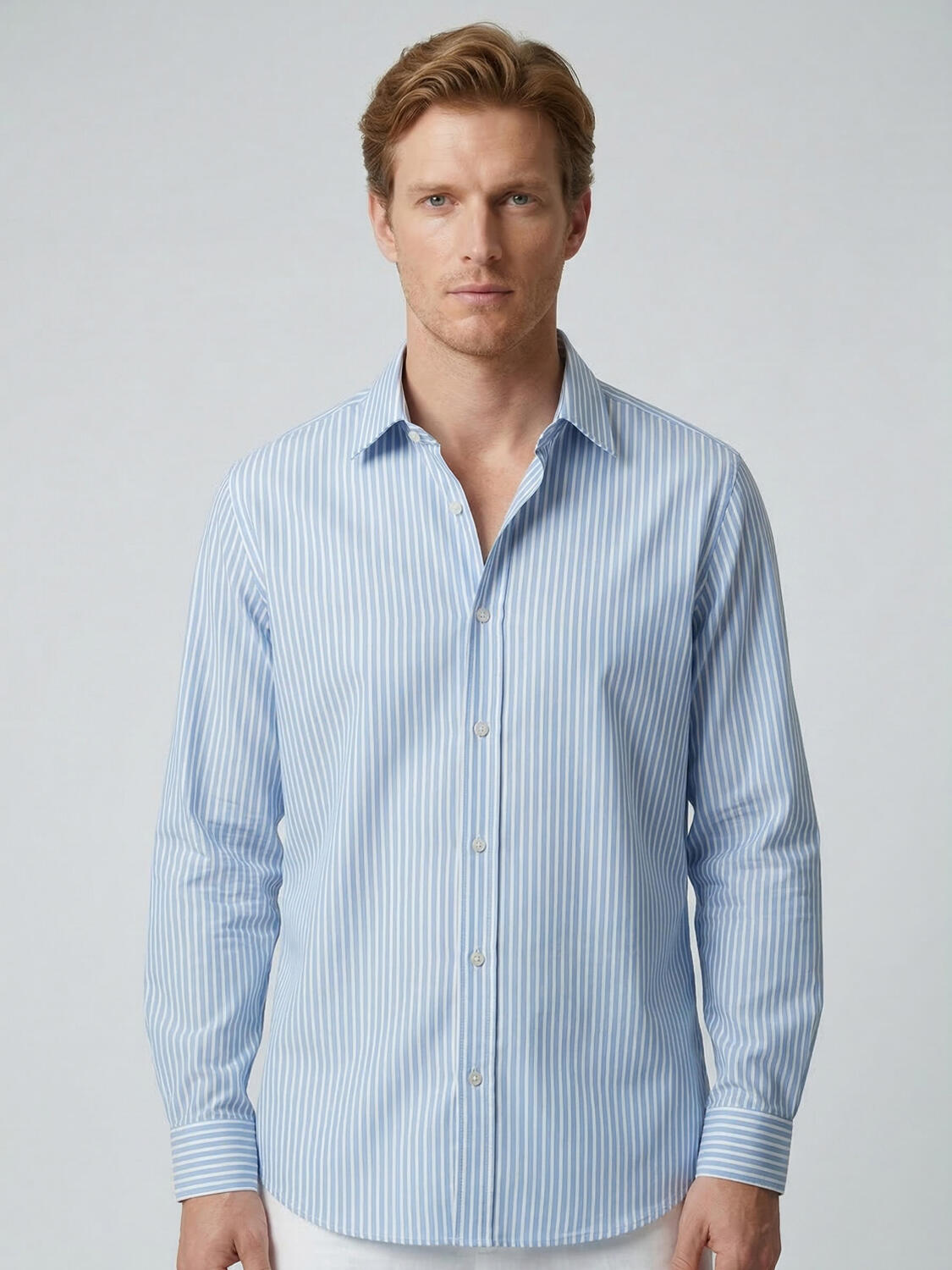 Mavi Doğal Dökümlü Regular Fit Gömlek - 1