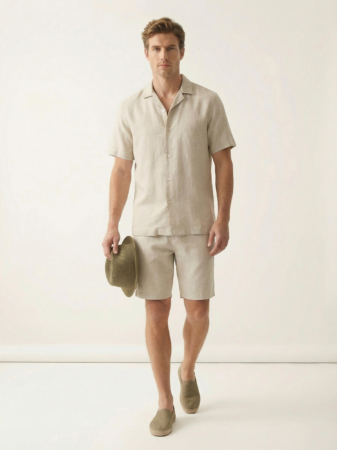 Naturel %100 Keten Regular Fit Gömlek - 2