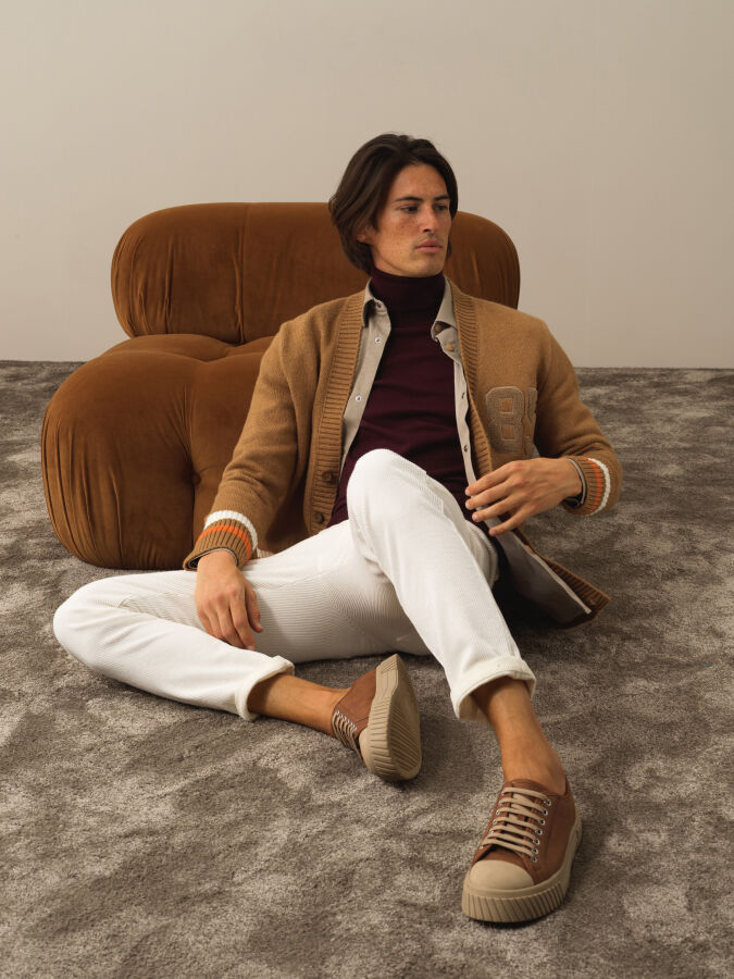 Camel Regular Fit V Yaka Hırka - 5