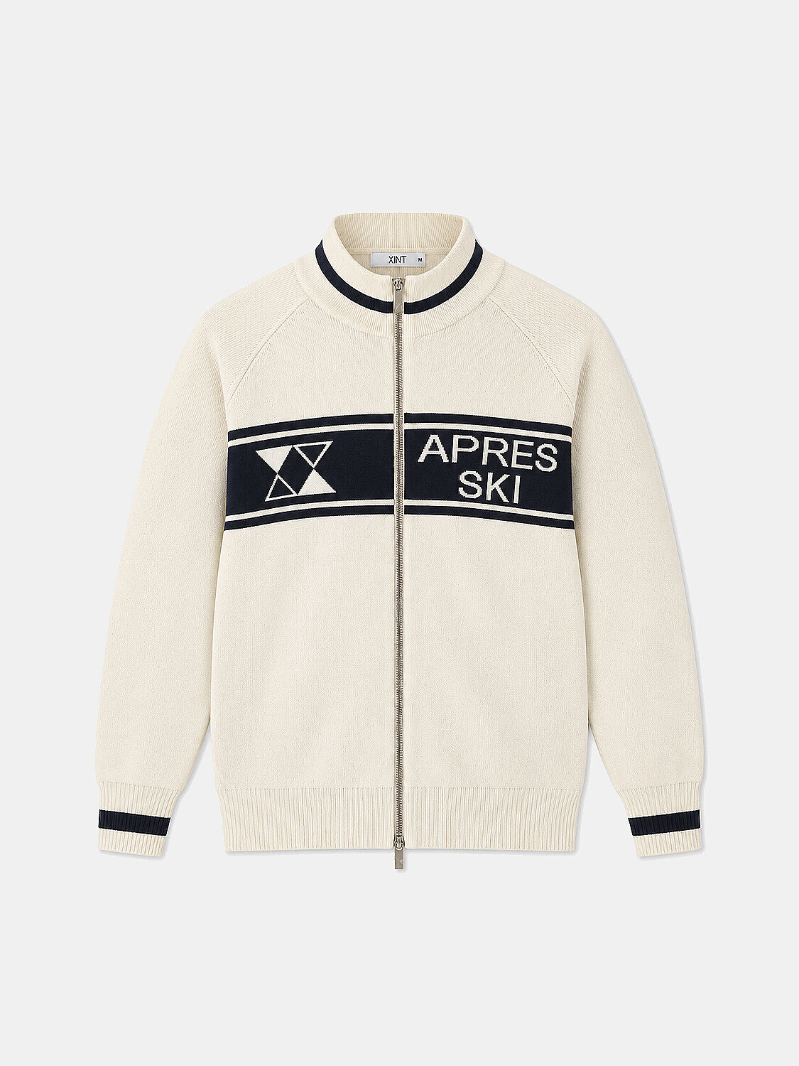 Ekru Regular Fit Dik Yaka Hırka