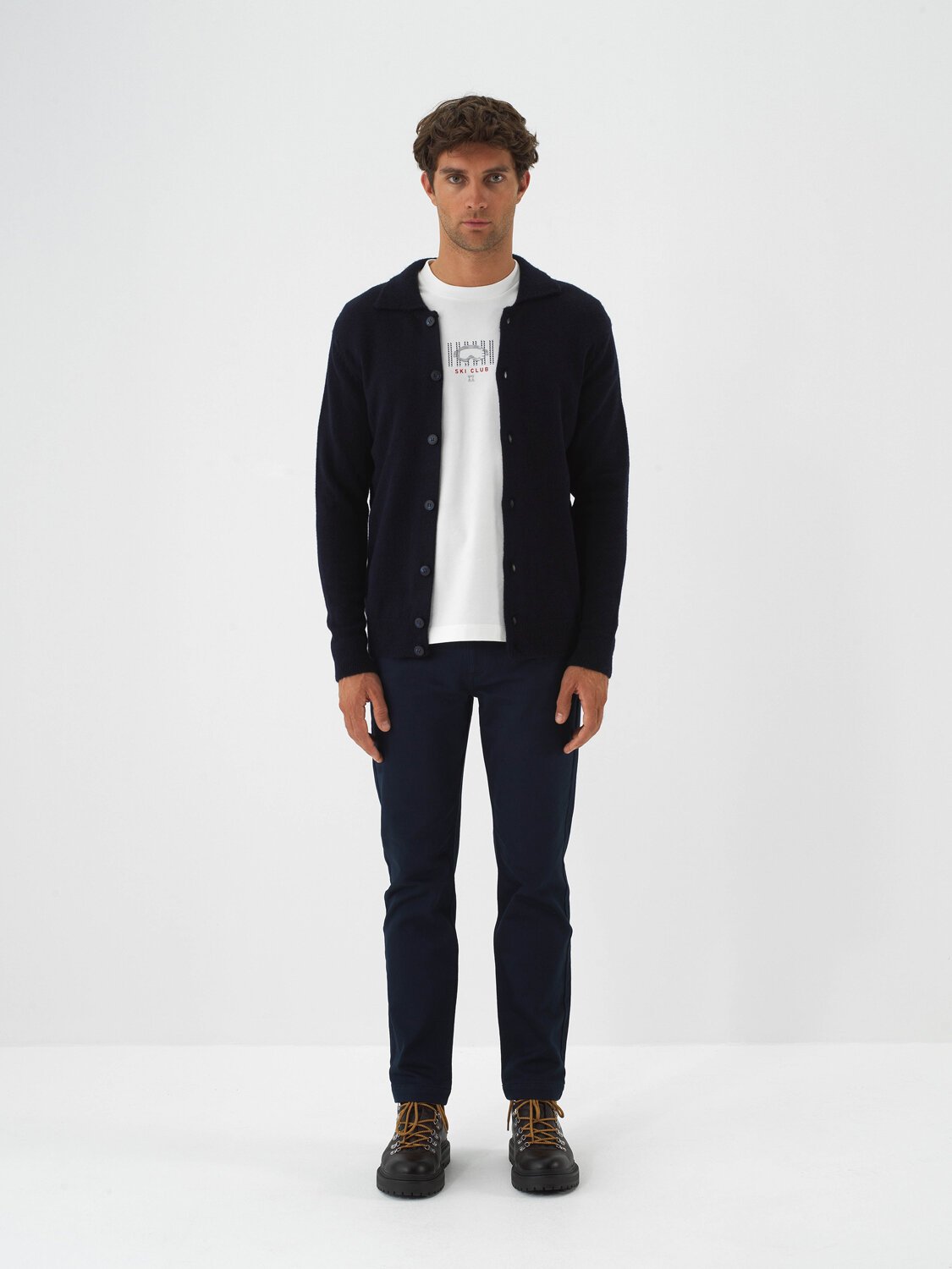 Lacivert Yumuşak Dokulu Regular Fit Hırka - Xint