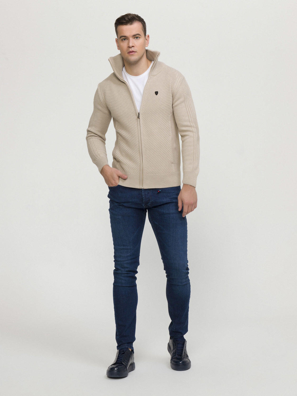 Yuvarlak Yaka Pamuklu Ribanalı Sweatshirt