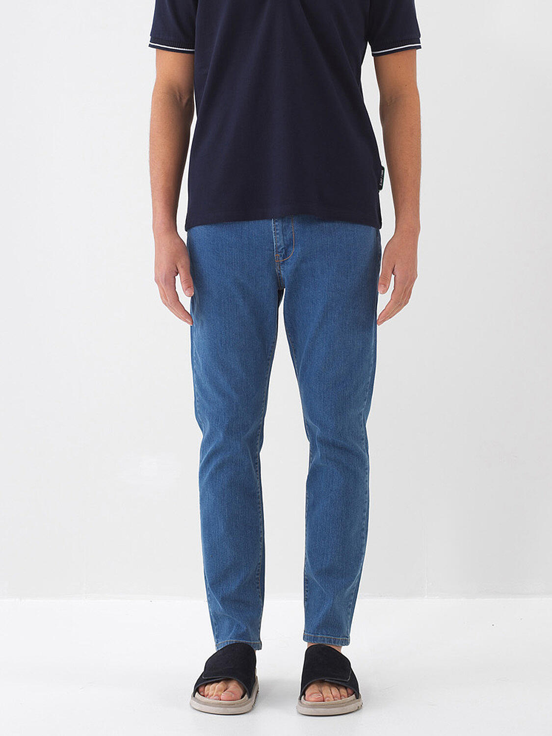 Mavi Pamuk Dokulu Slim Fit Jean - 1
