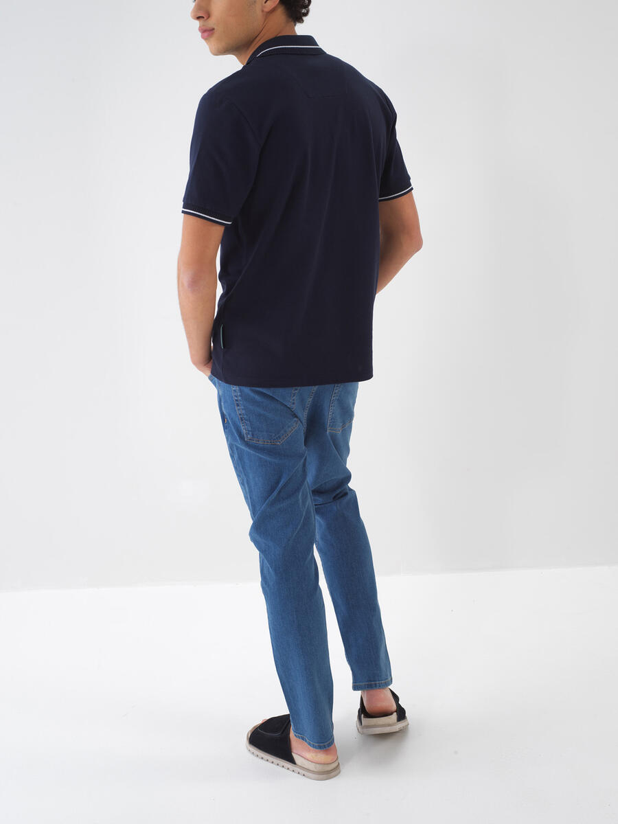 Mavi Pamuk Dokulu Slim Fit Jean - 5