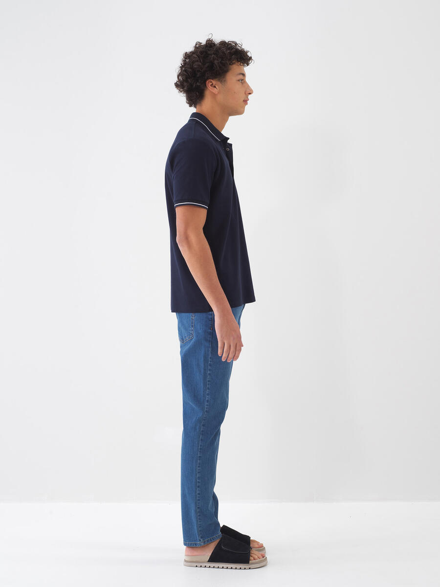 Mavi Pamuk Dokulu Slim Fit Jean - 3