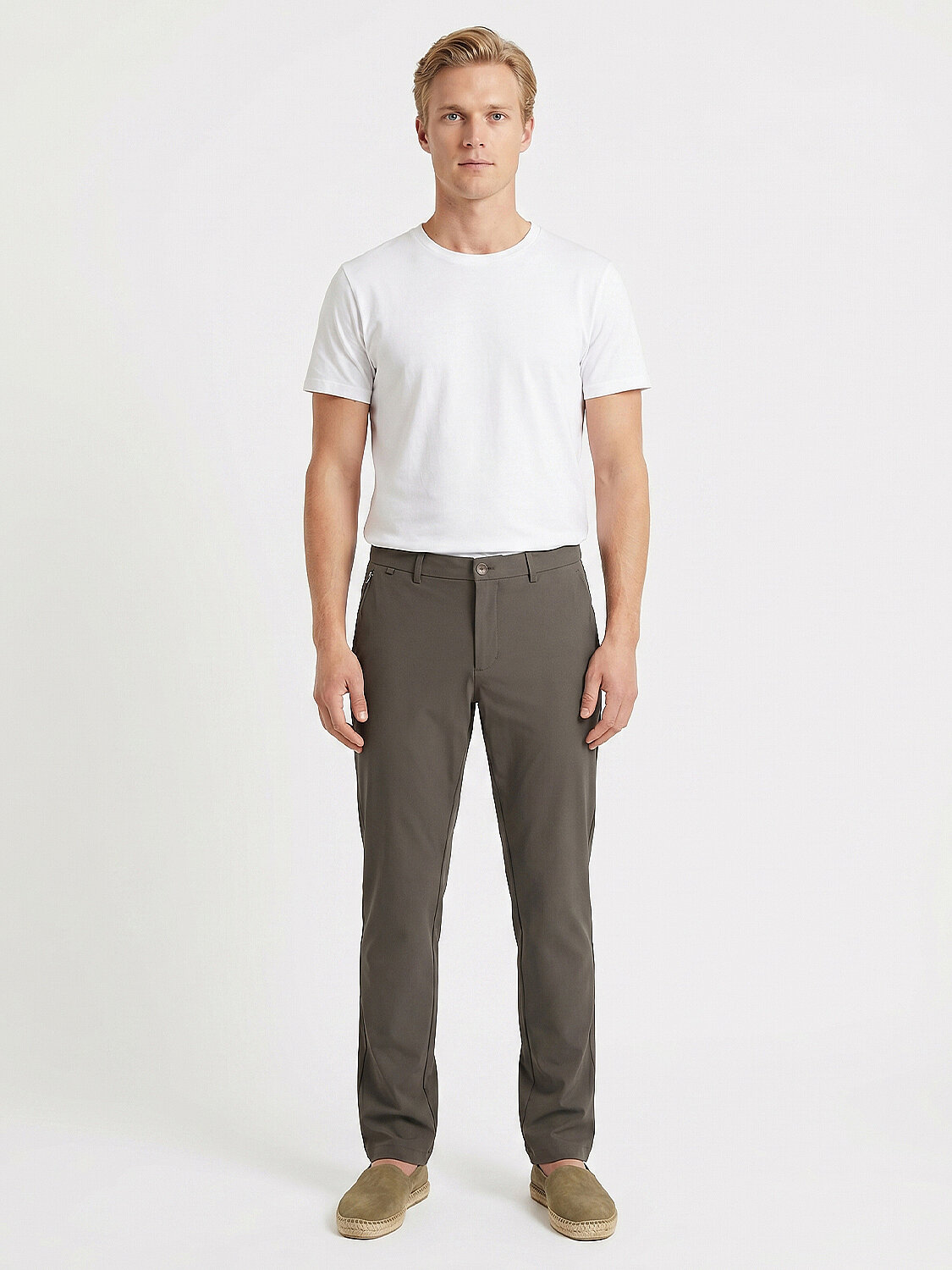 Haki Pamuk Dokulu Slim Fit Jogger (1)