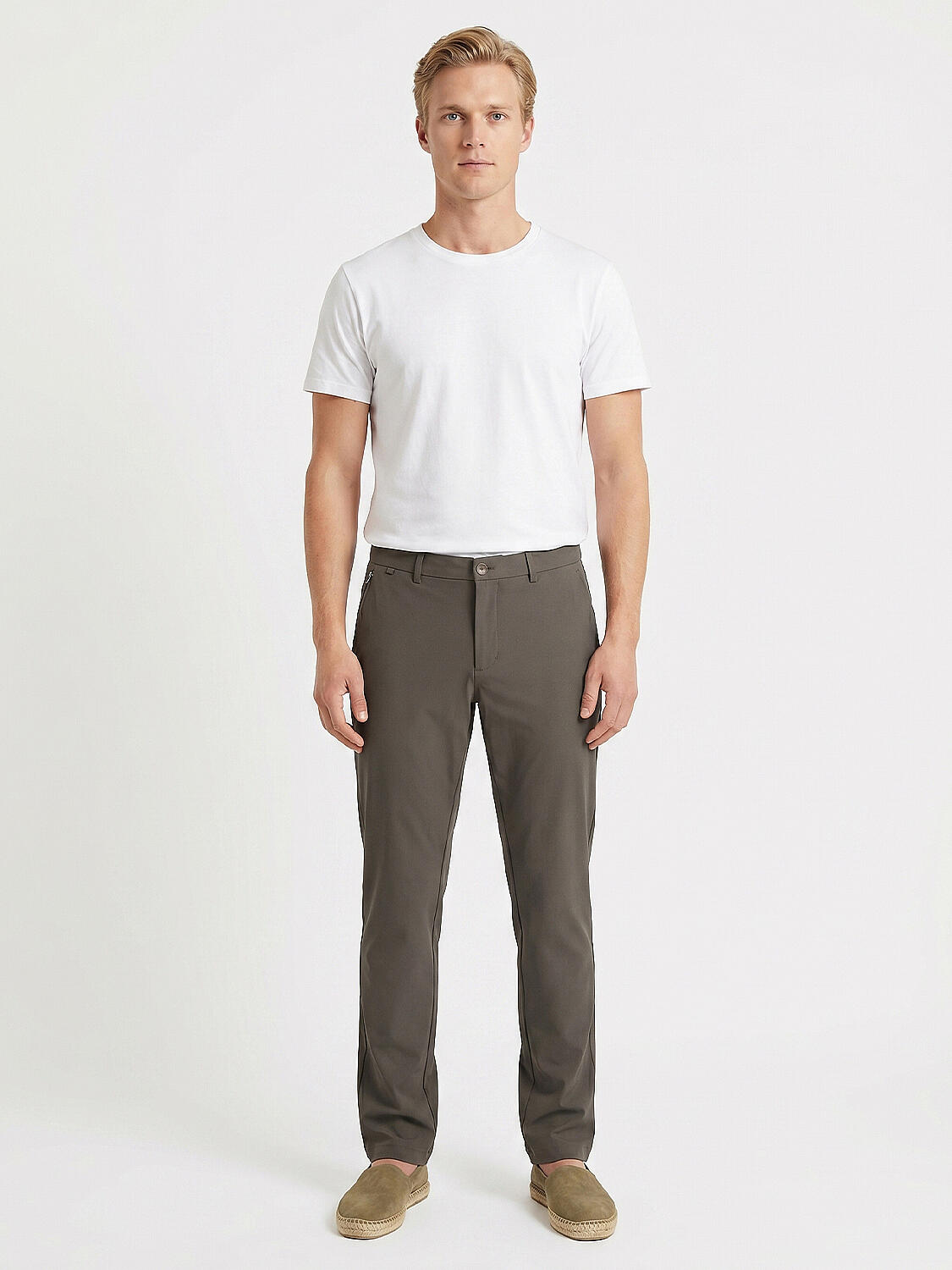 Haki Pamuk Dokulu Slim Fit Jogger - 2