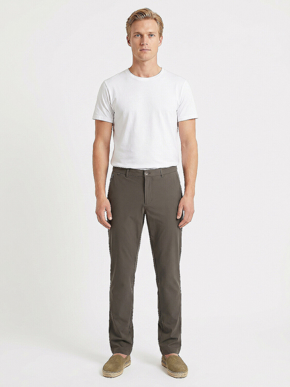 Haki Pamuk Dokulu Slim Fit Jogger (2)