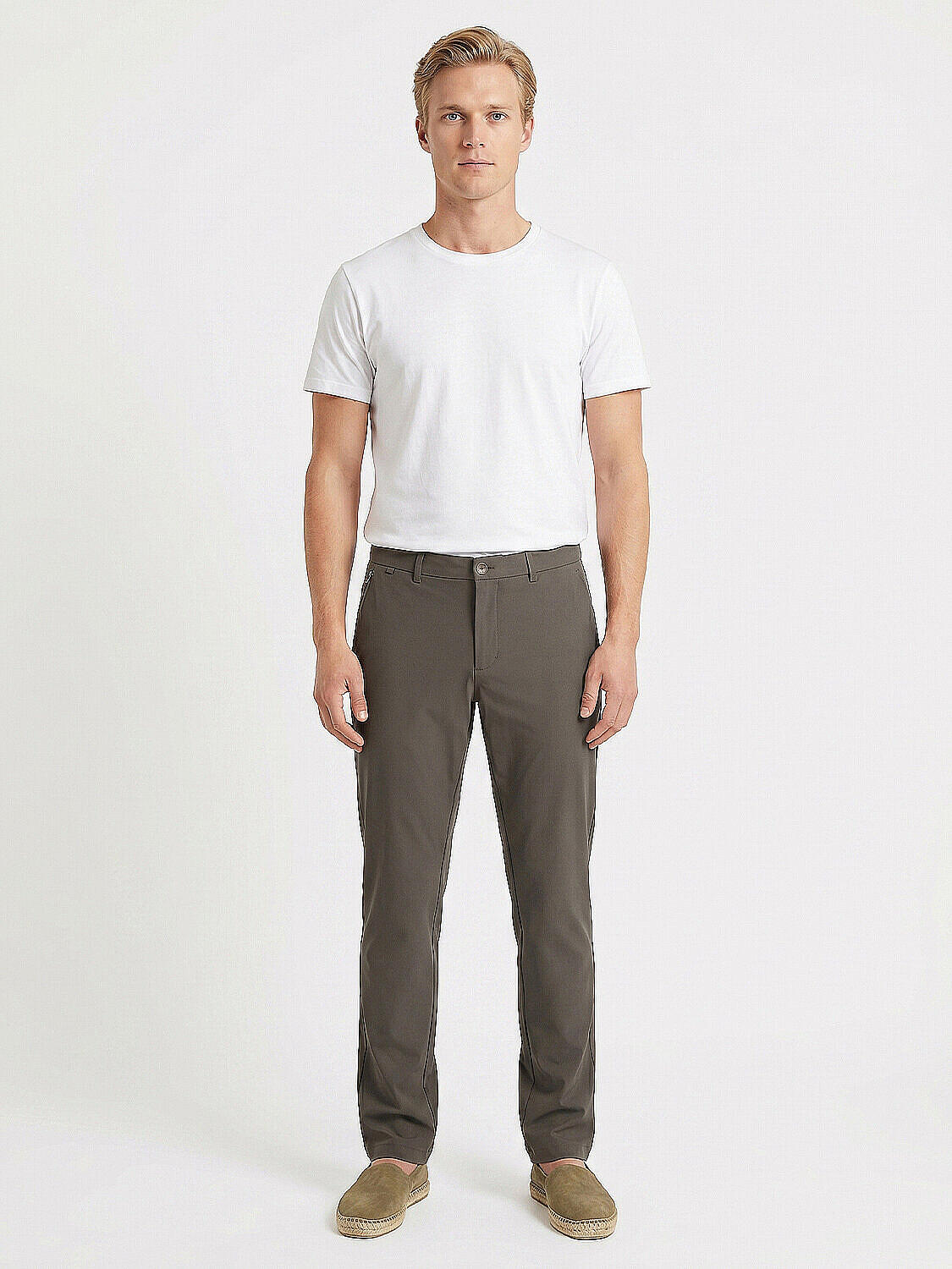 Haki Pamuk Dokulu Slim Fit Jogger (2)