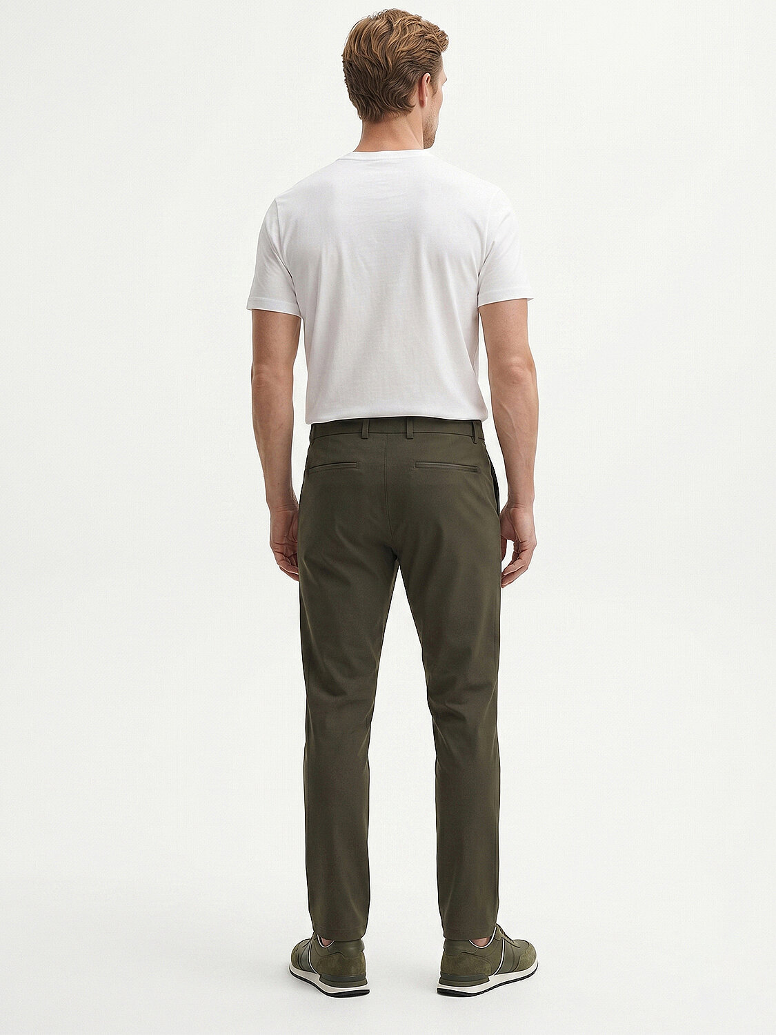 Haki Pamuk Dokulu Slim Fit Jogger - 4