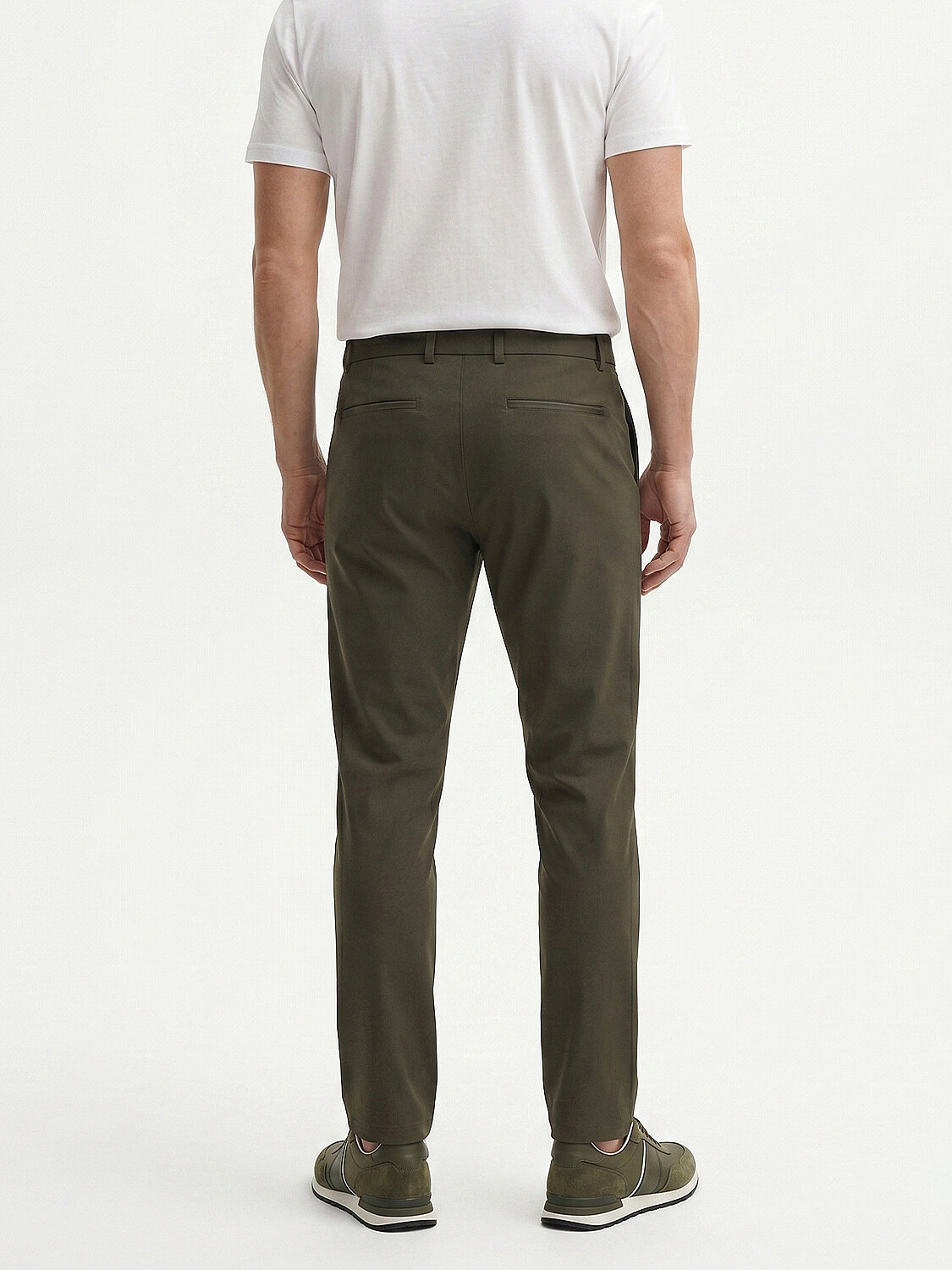 Haki Pamuk Dokulu Slim Fit Jogger - 3