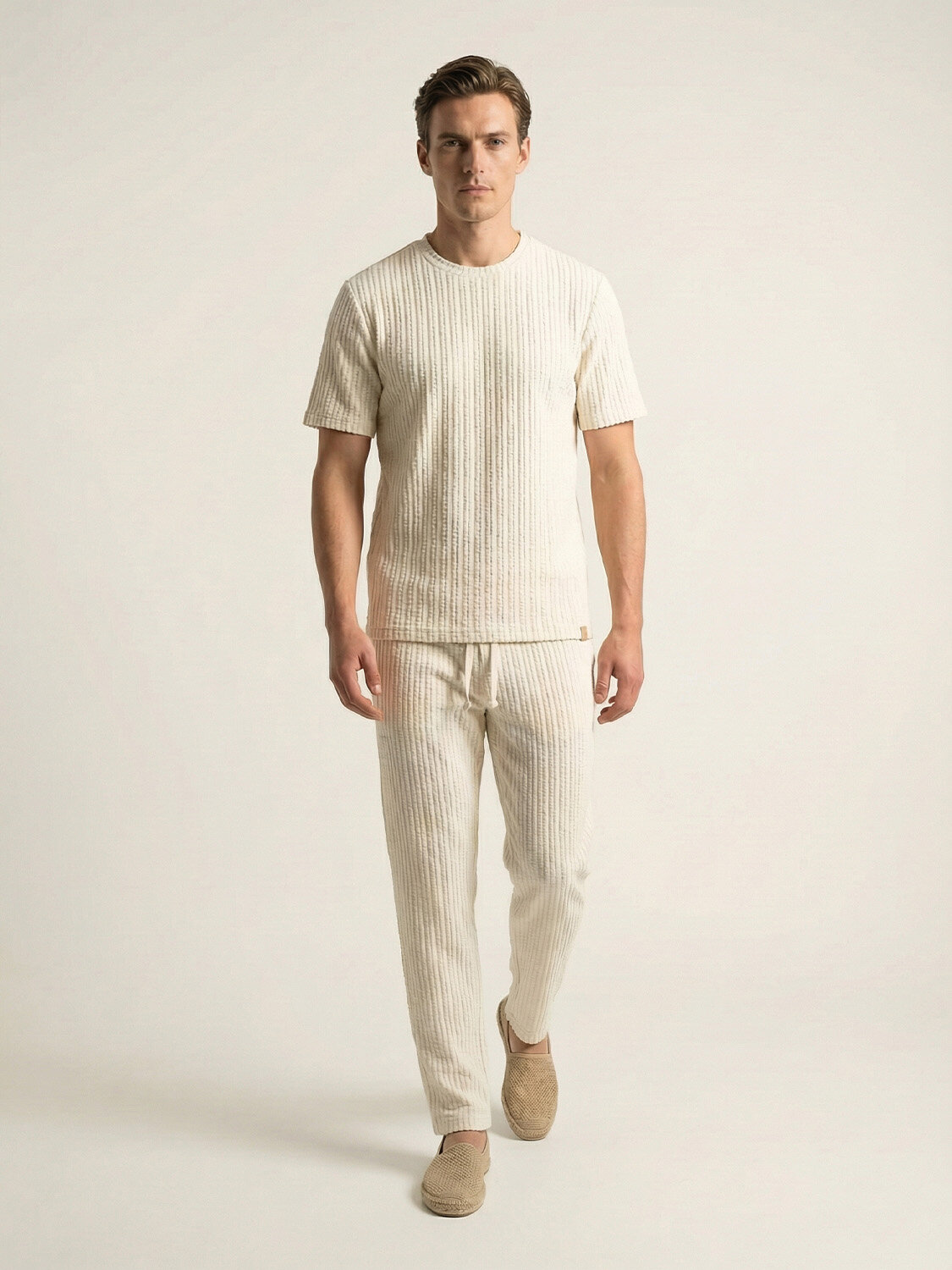 Naturel Keten Karışımlı Regular Fit Jogger (1)