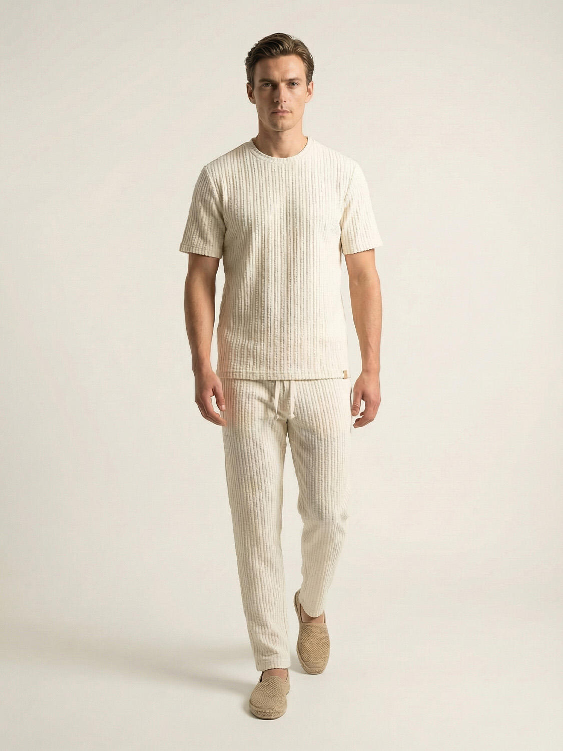 Naturel Keten Karışımlı Regular Fit Jogger - 2