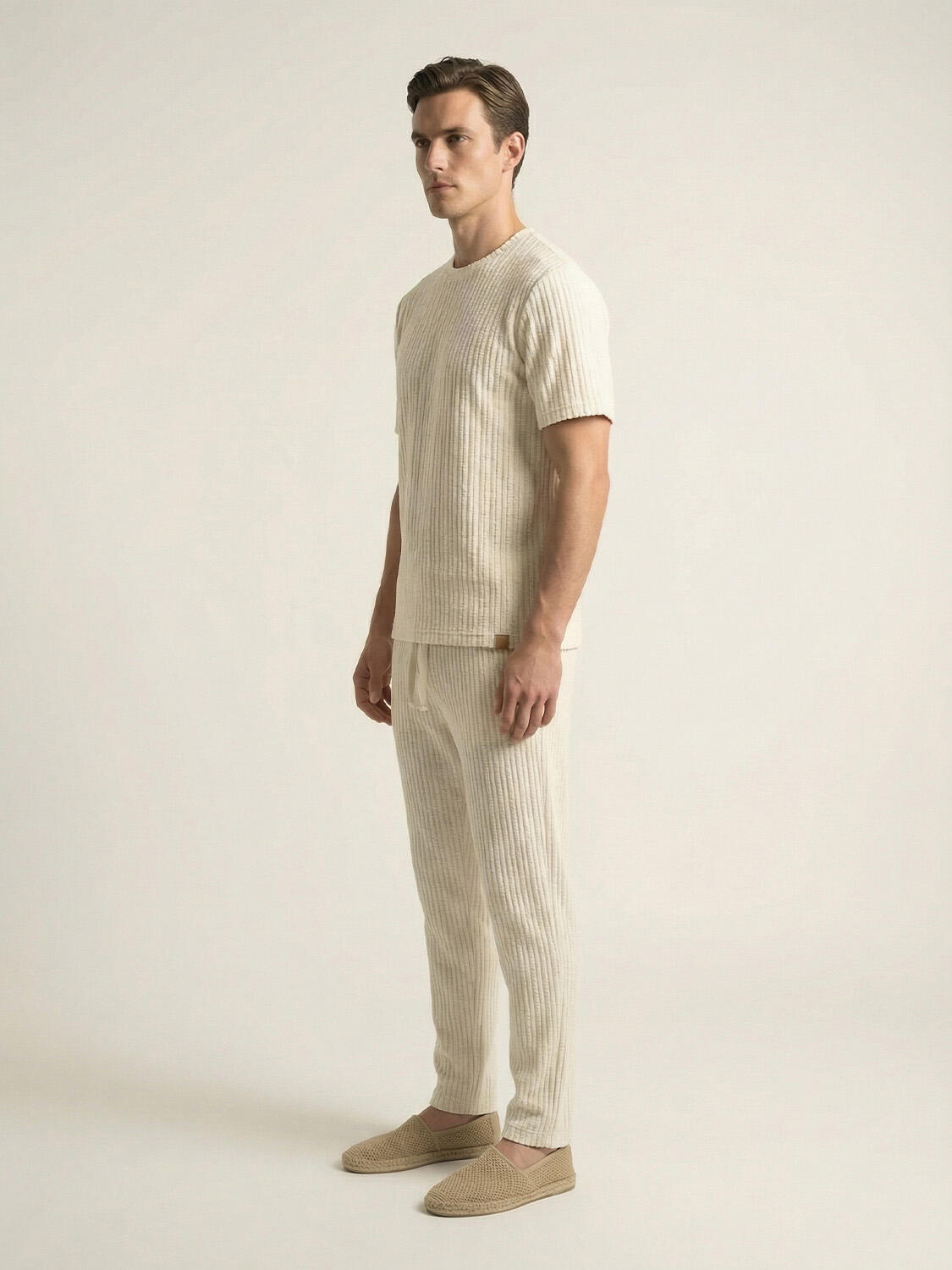 Naturel Keten Karışımlı Regular Fit Jogger - 3