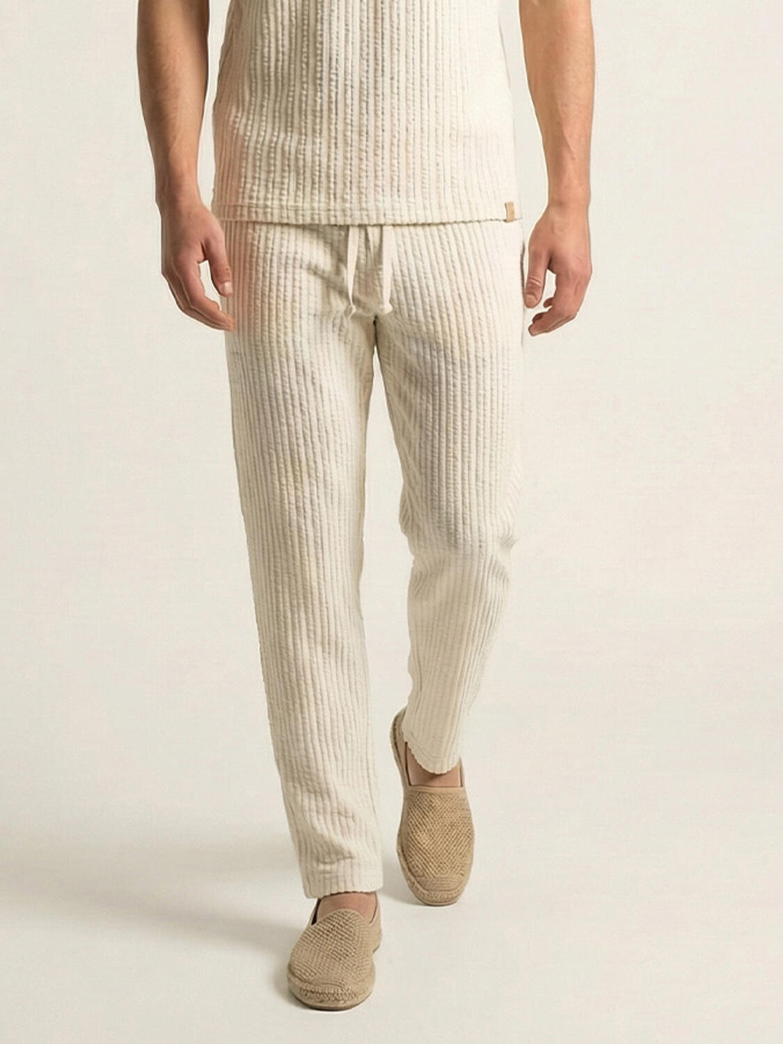 Naturel Keten Karışımlı Regular Fit Jogger - 1