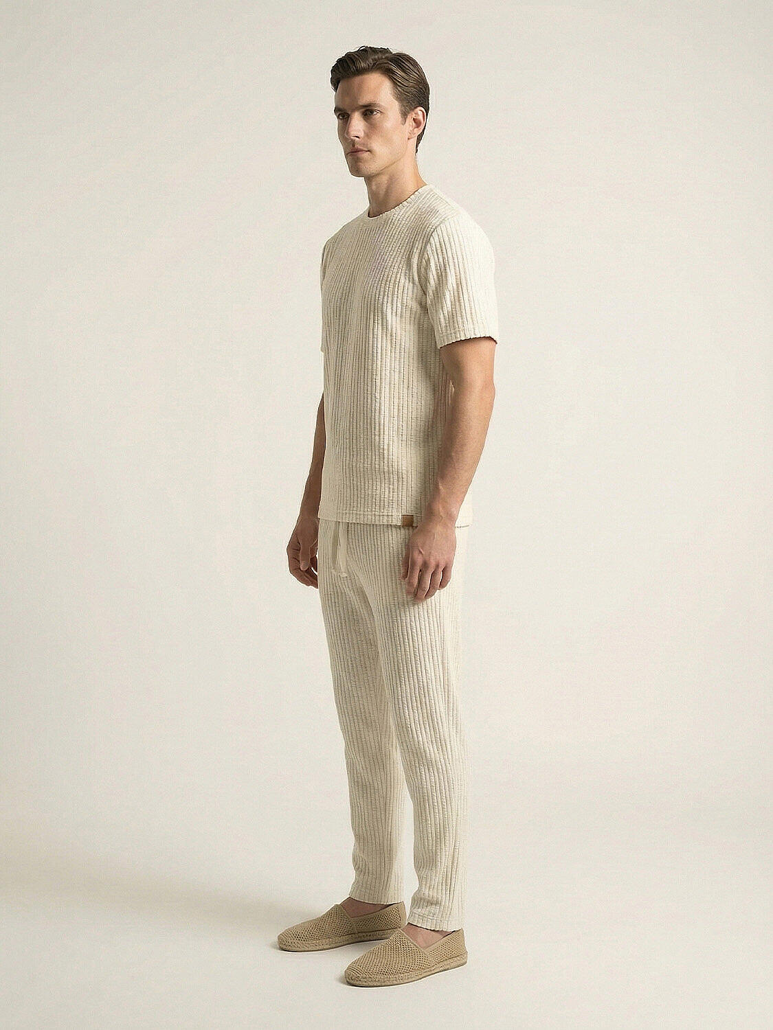Naturel Keten Karışımlı Regular Fit Jogger - 3