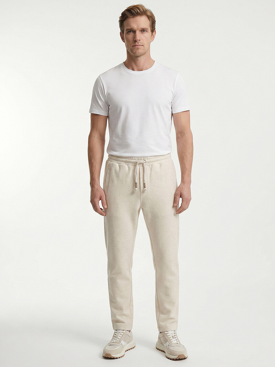 Naturel Keten Karışımlı Regular Fit Jogger (1)