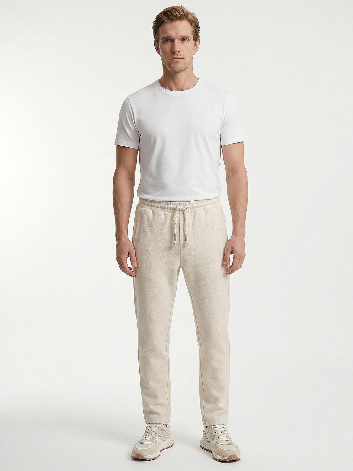 Naturel Keten Karışımlı Regular Fit Jogger - 2