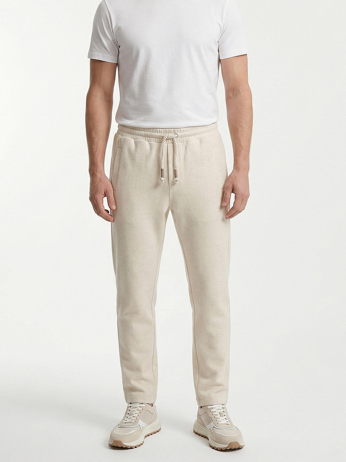 Naturel Keten Karışımlı Regular Fit Jogger - 1