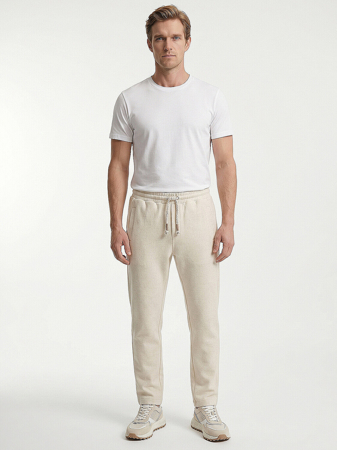 Naturel Keten Karışımlı Regular Fit Jogger (2)