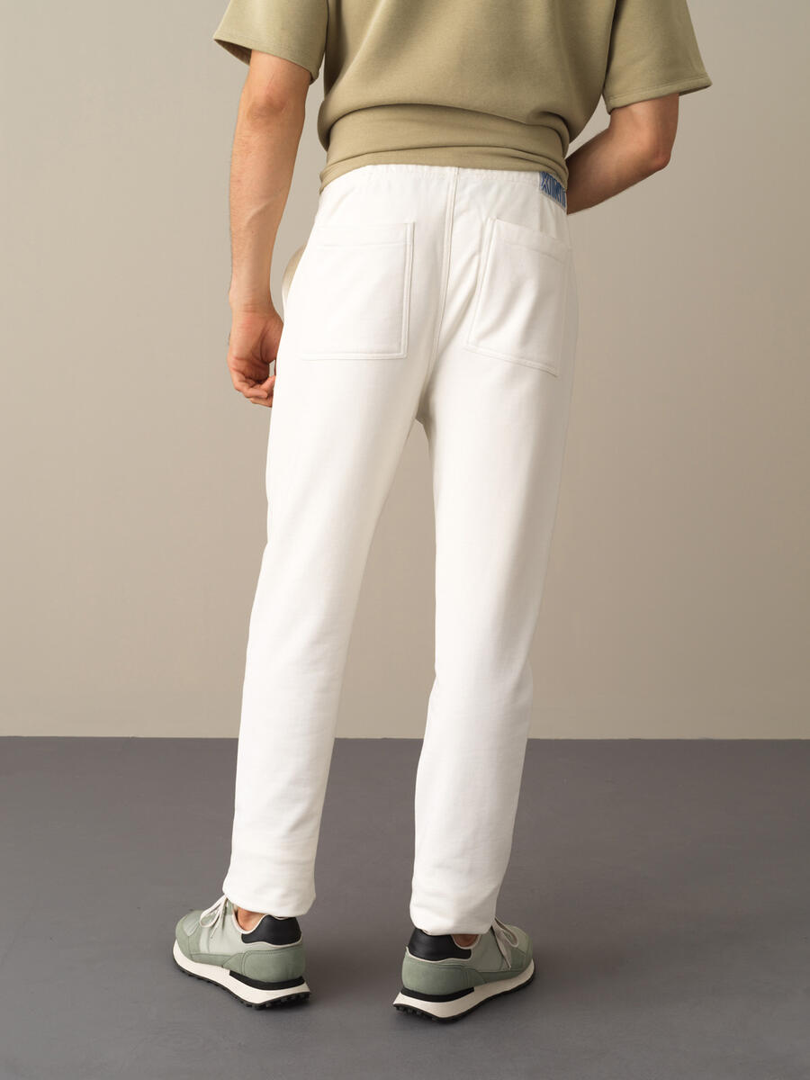 Beyaz Regular Fit Jogger Pantolon - 4